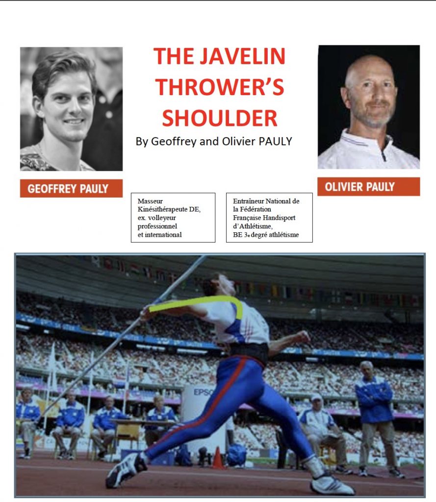 Jav 44 The javelin thrower's shoulder Geoffrey and Olivier PAULY DL Poppe