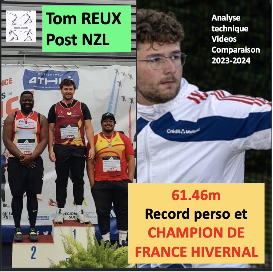 Dsq 60 Tom REUX Post NZL 61.46m Champion hivernal et record perso